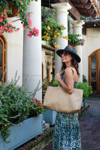 Raffia Shopper Tote